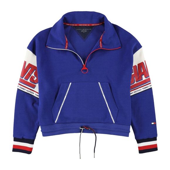 Tommy Hilfiger Womens New York Giants Sweatshirt, Blue, NWT - Picture 1 of 2